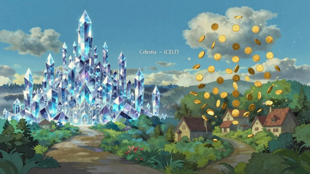 Comparison between a shimmering city and a fading village