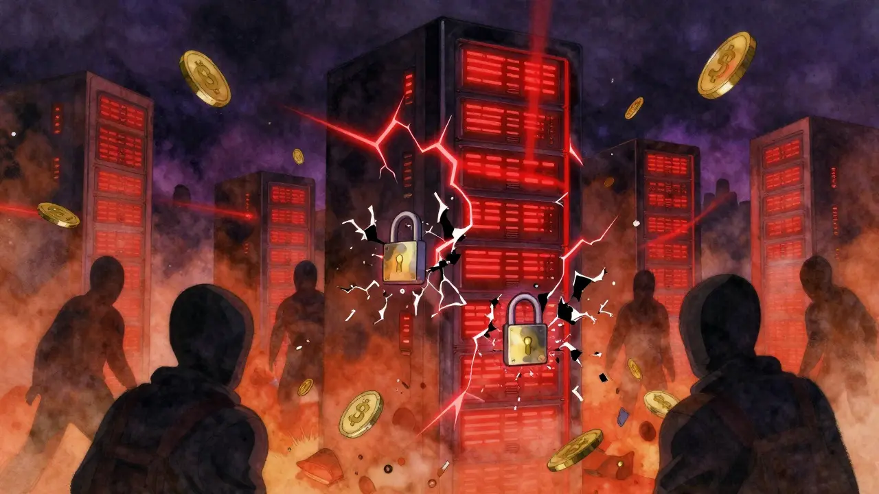 Digital fortress under attack with coins stolen by shadowy hackers
